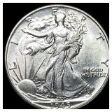 1945 Silver Half Dollar Walking Liberty UNCIRCULAT