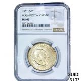 1952 Washington Carver Half Dollar NGC MS65