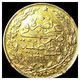 Ottoman Empire Gold 100 Kurush 1327 (1909) HIGH GR