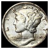 1935-D Silver Mercury Dime CHOICE AU