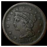 1856 Braided Hair Large Cent LIGHTLY CIRCULATED
