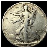 1938-D Silver Walking Liberty Half Dollar LIGHTLY