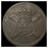 1708 France States Lille Copper 10 Sols