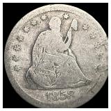 1858-S Silver Seated Liberty Quarter NICELY CIRCUL