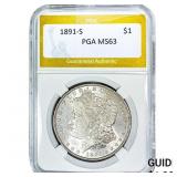 1891-S Morgan Silver Dollar PGA MS63