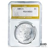 1881-S Morgan Silver Dollar PGA MS63