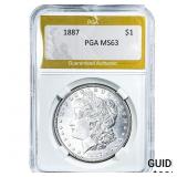1887 Morgan Silver Dollar PGA MS63