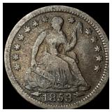 1853 Arrows Seated Liberty Half Dime NEARLY UNCIRC
