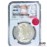 1880-S Morgan Silver Dollar NGC MS63