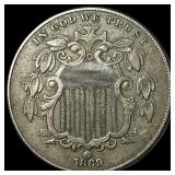 1869 Shield Nickel NEARLY UNCIRCULATED