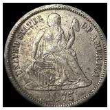 1875-S Silver Seated Liberty Dime LIGHTLY CIRCULAT
