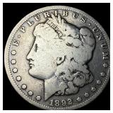 1892-CC Morgan Silver Dollar NICELY CIRCULATED
