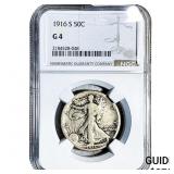 1916-S Walking Liberty Half Dollar NGC G4