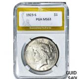 1923-S Silver Peace Dollar PGA MS63