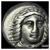 Greek Caris Hidrieus 351-342 BC Silver Drachm