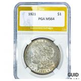 1921 Morgan Silver Dollar PGA MS64