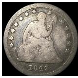 1843 Seated Liberty Quarter LIGHTLY CIRCULATED