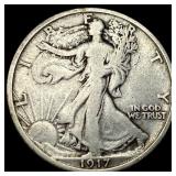 1917-D Silver Half Dollar LIGHTLY CIRCULATED