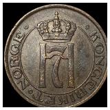 1913 Norway Bronze 2 Ore