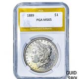 1889 Morgan Silver Dollar PGA MS65