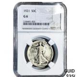 1921 Walking Liberty Half Dollar NGC G6