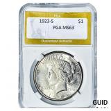 1923-S Silver Peace Dollar PGA MS63