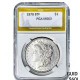 1878 7TF Morgan Silver Dollar PGA MS63