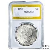 1890 Morgan Silver Dollar PGA MS64