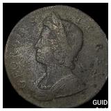1750 Great Britain Copper 1/2 Penny