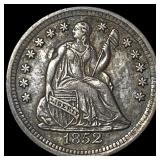 1852 Seated Liberty Half Dime CLOSELY UNCIRCULATED