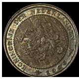 1906 Netherlands Brone 1/2 Cent