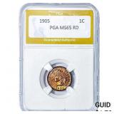 1905 Indian Head Cent PGA MS65 RD