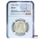 1941-S Walking Liberty Half Dollar NGC MS63