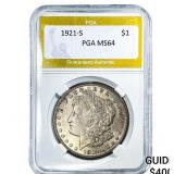1921 Morgan Silver Dollar PGA MS64