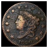 1820 Coronet Head Large Cent NICELY CIRCULATED