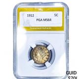 1912 Liberty Victory Nickel PGA MS64