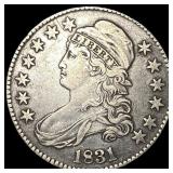 1831 Capped Bust Silver Half Dollar NEARLY UNCIRCU