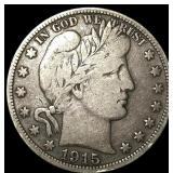 1915-S Silver Barber Half Dollar LIGHTLY CIRCULATE