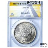 1883-O Morgan Silver Dollar ANACS MS63