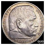 1936-A Germany Silver 5 Reichsmark CHOICE BU