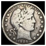1906 Silver Half Dollar (Barber) NICELY CIRCULATED