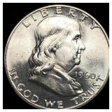 1960-D Silver Half Dollar Franklin CHOICE BU