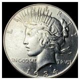 1934 Silver Peace Dollar CLOSELY UNCIRCULATED