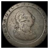 1797 Great Britain Copper Cartwheel 2 Pence