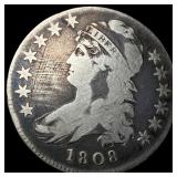 1808 Capped Bust Half Dollar NICELY CIRCULATED