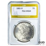 1882-O Morgan Silver Dollar PGA MS64