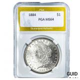 1884 Morgan Silver Dollar PGA MS64