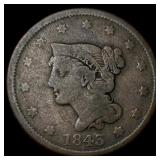 1843 Braided Hair Large Cent NICELY CIRCULATED