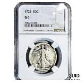 1921 Walking Liberty Half Dollar NGC G6