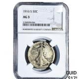 1916-S Walking Liberty Half Dollar NGC AG3